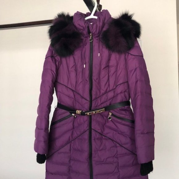 Winter down jacket, purple - Picture 3 of 5